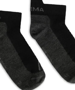 Aclima Ankle Socks 2-Pack Jet Black/grey