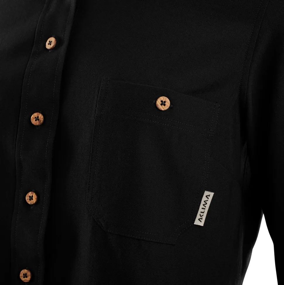 Aclima LeisureWool Woven Wool Shirt Woman Jet Black