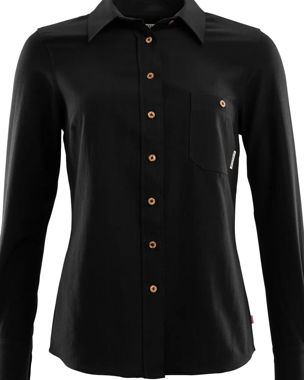 Aclima LeisureWool Woven Wool Shirt Woman Jet Black