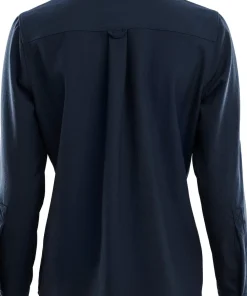 Aclima LeisureWool Woven Wool Shirt Woman Navy Blazer