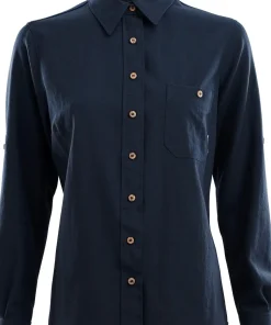 Aclima LeisureWool Woven Wool Shirt Woman Navy Blazer