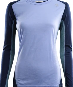 Aclima LightWool Sports Shirt Woman Purple Impression/Navy Blazer/North Atlantic