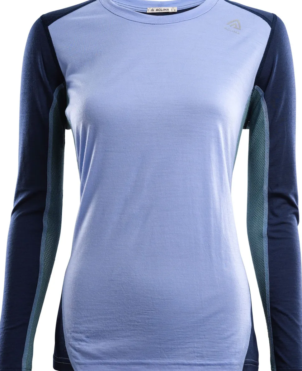 Aclima LightWool Sports Shirt Woman Purple Impression/Navy Blazer/North Atlantic