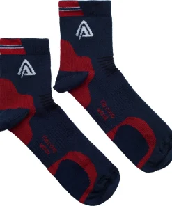Aclima Running Socks 2-Pack Blue/ Red/ White