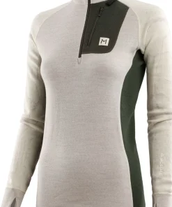 Aclima Women's Lars Monsen Femunden Polo Beige Melange/Olive Night/Femunden Light