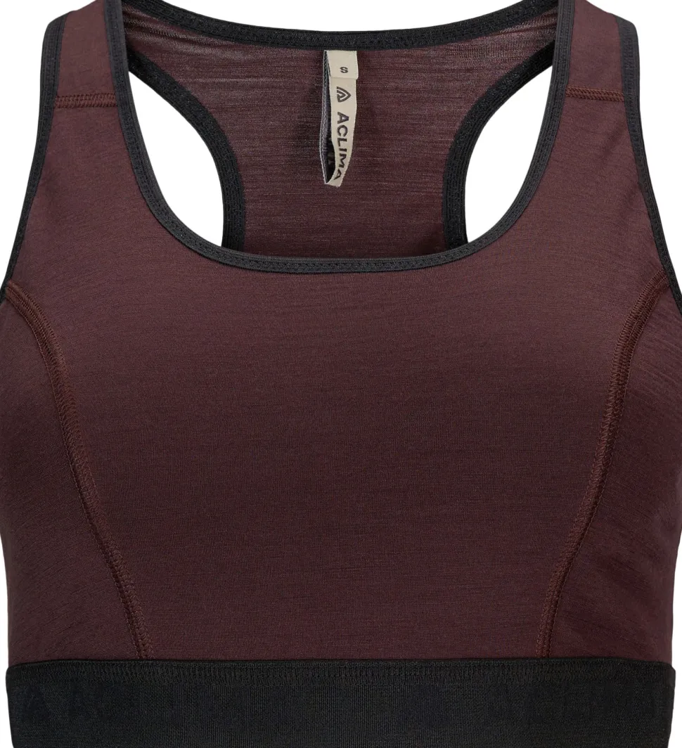 Aclima Women's LightWool 180 Sports Top Chocolate Plum