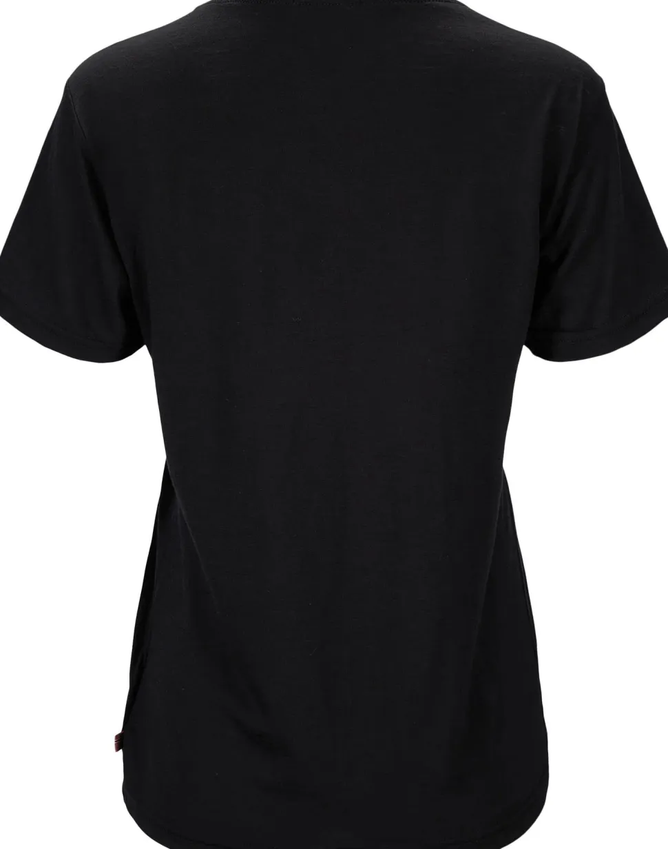 Aclima Women's Lightwool 140 Classic Tee Mountain Jet Black