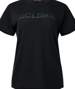 Aclima Women's LightWool 140 Classic Tee Logo Jet Black