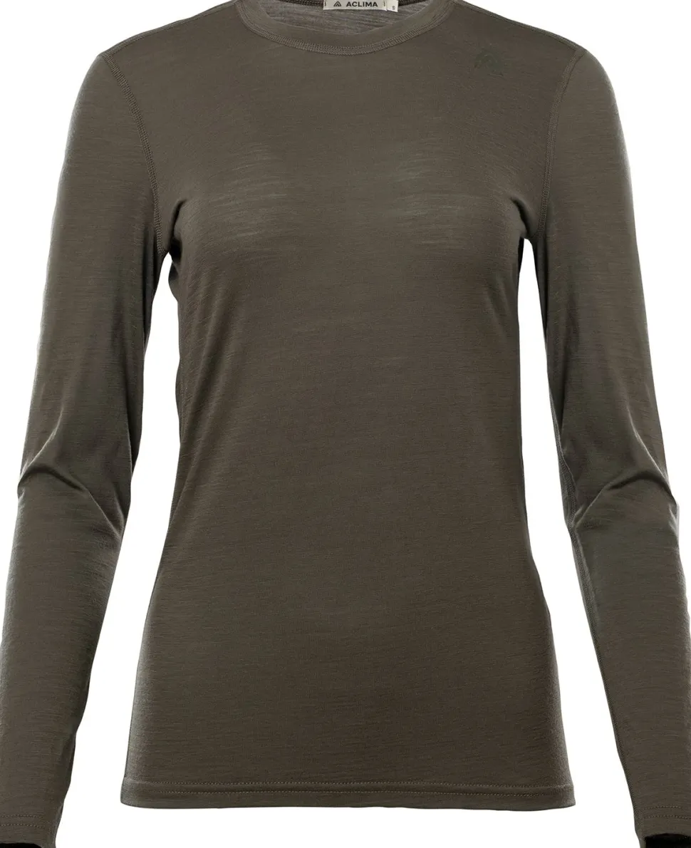 Aclima Women's LightWool 140 Undershirt Long Sleeve Tarmac