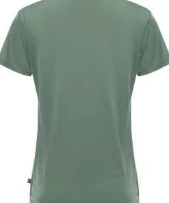 Aclima Women's LightWool 140 Classic Tee Logo Dark Ivy