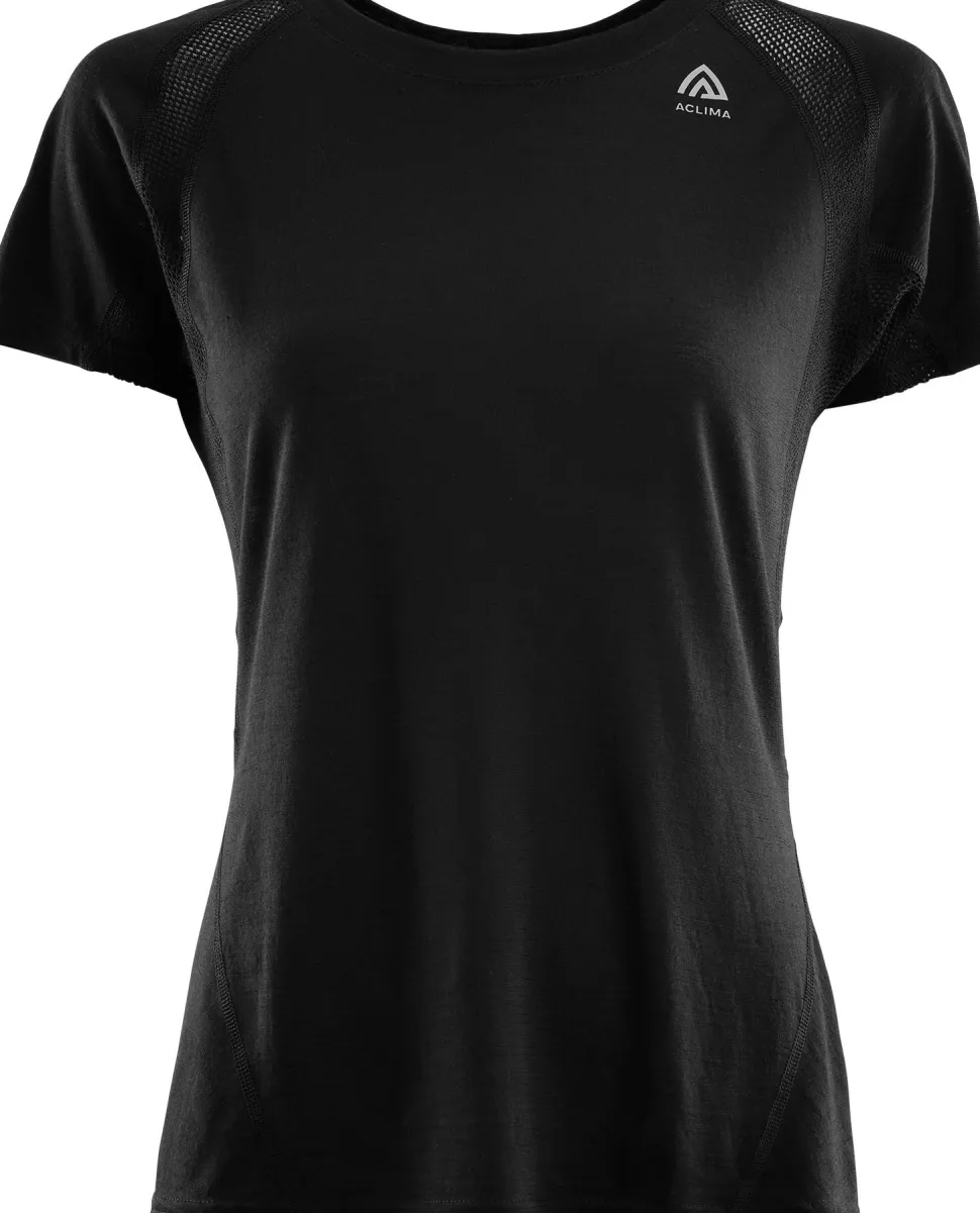 Aclima Women's LightWool Sports T-shirt Jet Black