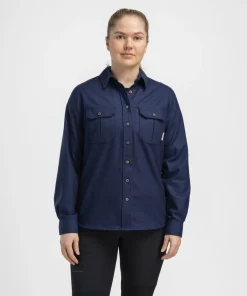 Aclima Women's ReBorn Woolshirt Navy Melange