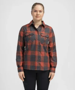 Aclima Women's ReBorn Woolshirt Check/Grey/Red