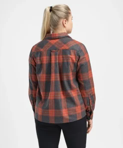 Aclima Women's ReBorn Woolshirt Check/Grey/Red