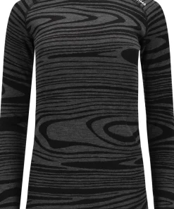 Aclima Women's WarmWool Crewneck Black Motion