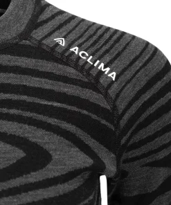 Aclima Women's WarmWool Crewneck Black Motion
