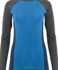 Aclima Women's WarmWool Hoodsweater V2 Marengo/Corsair/Navy Blazer