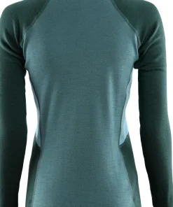 Aclima Women's WarmWool Polo North Atlantic/Green Gables/Reef Waters