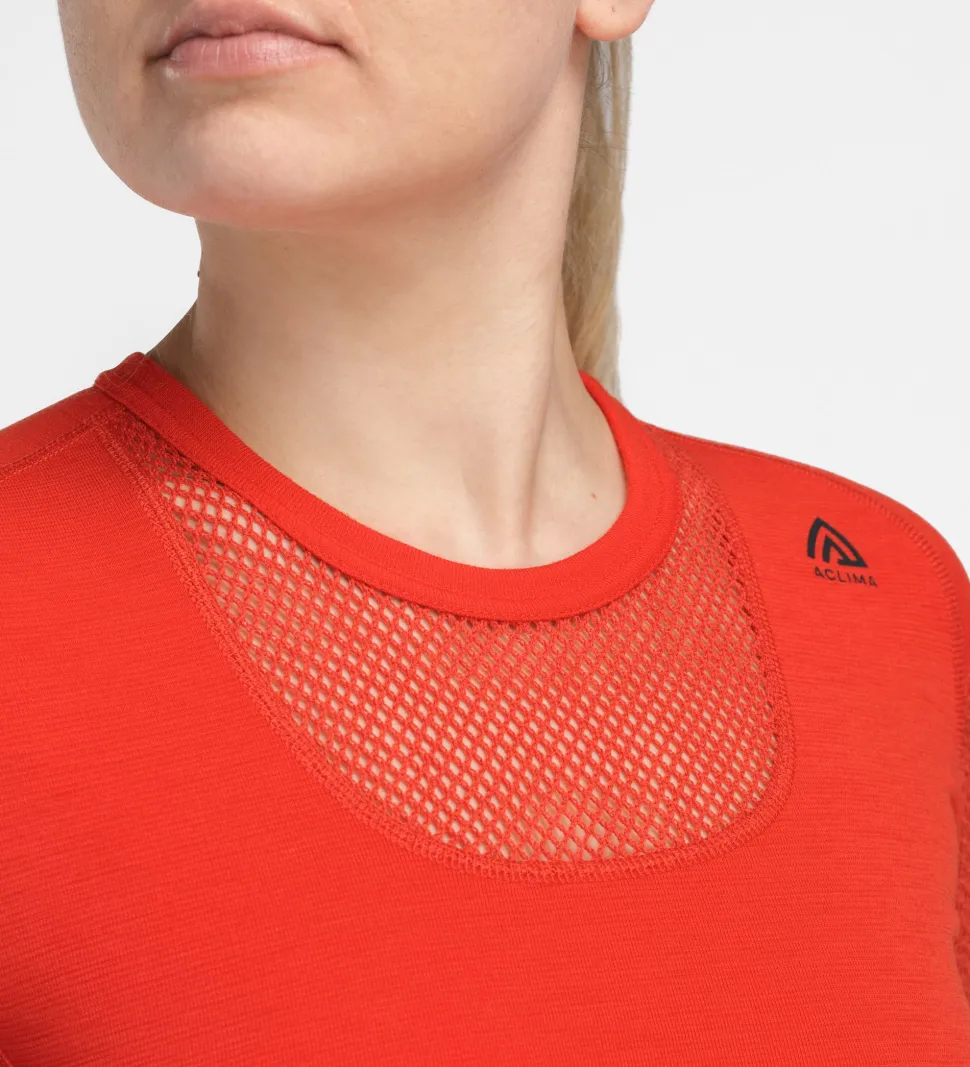 Aclima Women's WoolNet Crew Neck Poinciana