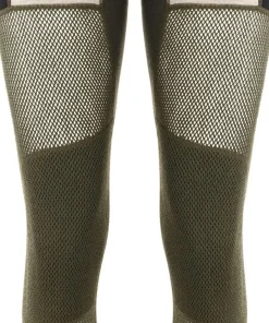 Aclima Women's WoolNet Hybrid Longs Olive Night/Beige Melange/Jet Black