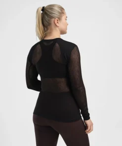 Aclima Women's WoolNet Light Crewneck Jet Black
