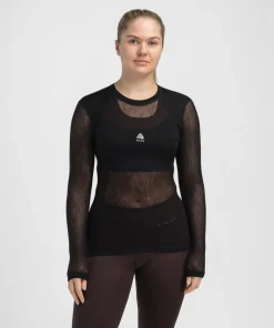 Aclima Women's WoolNet Light Crewneck Jet Black