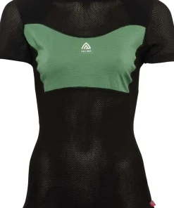 Aclima Women's WoolNet Light T-Shirt Jet Black/Dark Ivy