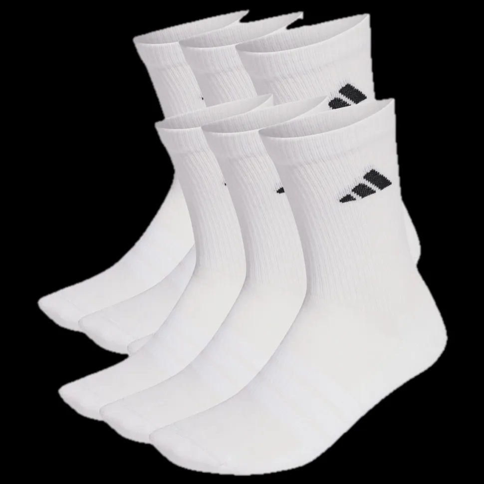 Adidas Cushioned Crew Socks 6 Pair Pack White/white/black