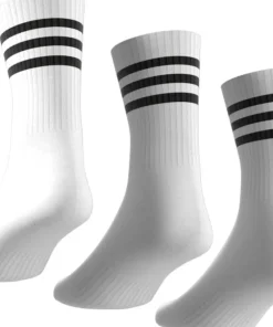 Adidas 3-Stripes Cushioned Sportswear Crew Socks 3-Pairs White/Black