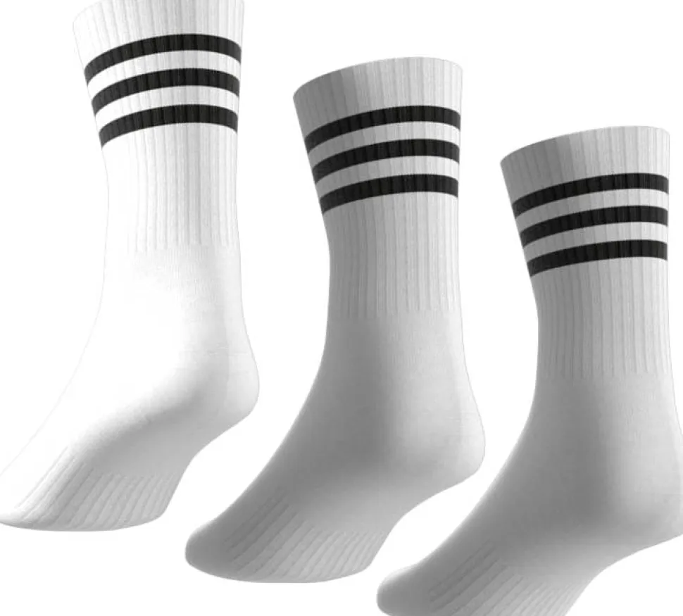Adidas 3-Stripes Cushioned Sportswear Crew Socks 3-Pairs White/Black