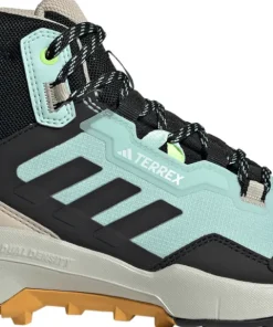 Adidas Unisex TERREX AX4 Mid GORE-TEX Hiking Shoes Semi Flash Aqua/Core Black/Preloved Yellow