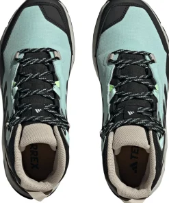 Adidas Unisex TERREX AX4 Mid GORE-TEX Hiking Shoes Semi Flash Aqua/Core Black/Preloved Yellow