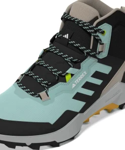 Adidas Unisex TERREX AX4 Mid GORE-TEX Hiking Shoes Semi Flash Aqua/Core Black/Preloved Yellow