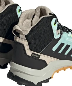 Adidas Unisex TERREX AX4 Mid GORE-TEX Hiking Shoes Semi Flash Aqua/Core Black/Preloved Yellow