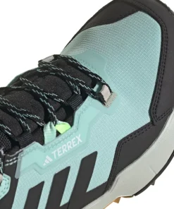 Adidas Unisex TERREX AX4 Mid GORE-TEX Hiking Shoes Semi Flash Aqua/Core Black/Preloved Yellow