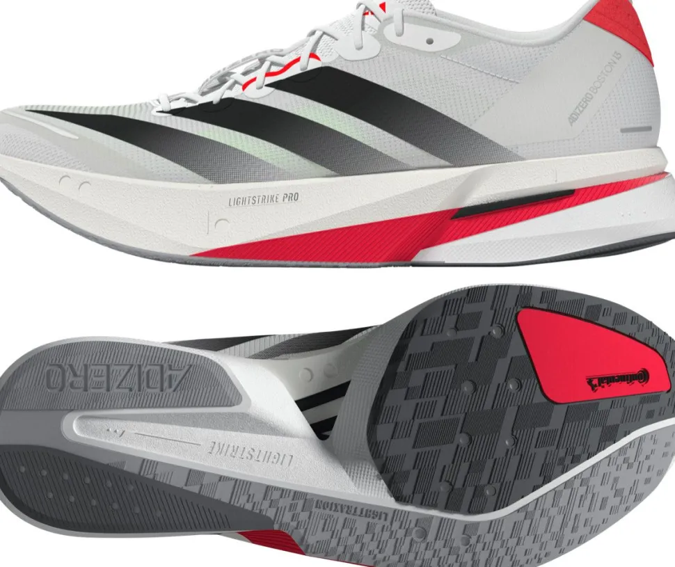 Adidas Women's Adizero Boston 13 Cloud White/Core Black/Lucid Red