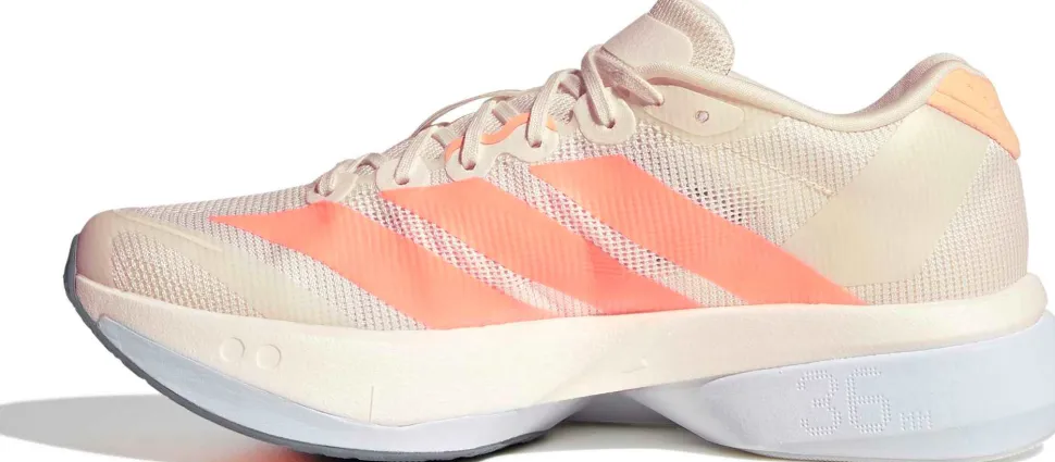 Adidas Women's Adizero Boston 13 Off white/Beam orange/Acid orange