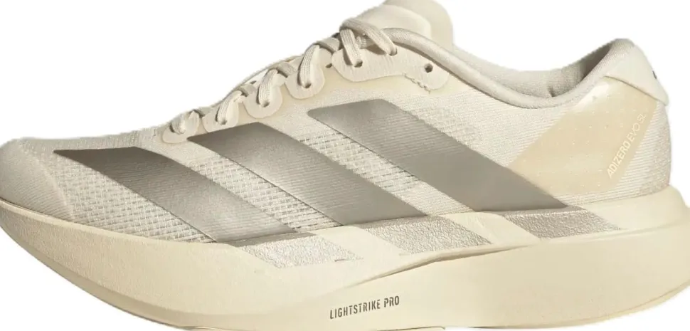 Adidas Women's Adizero Evo SL Wonder White/Cyber Metallic/Warm Vanilla