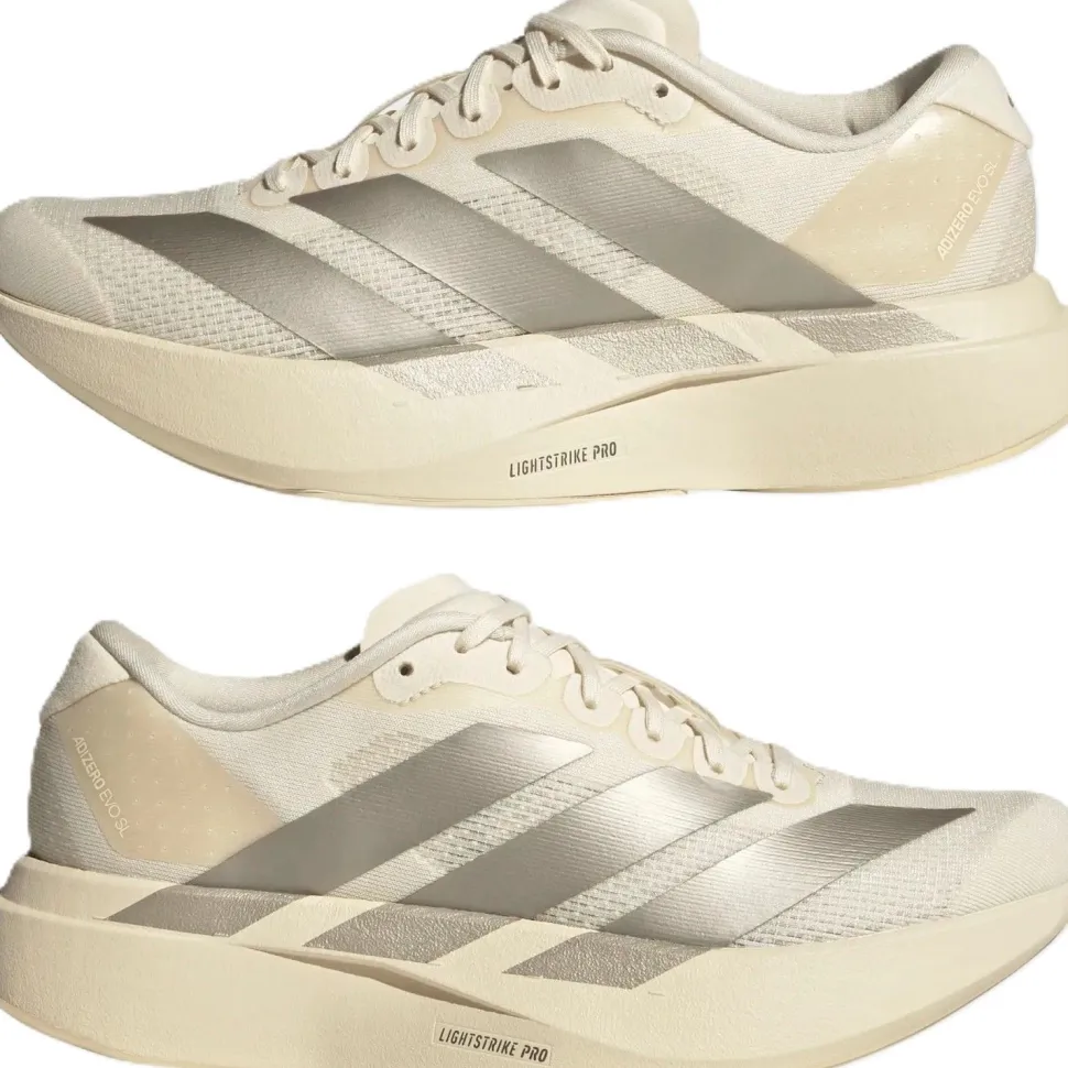 Adidas Women's Adizero Evo SL Wonder White/Cyber Metallic/Warm Vanilla