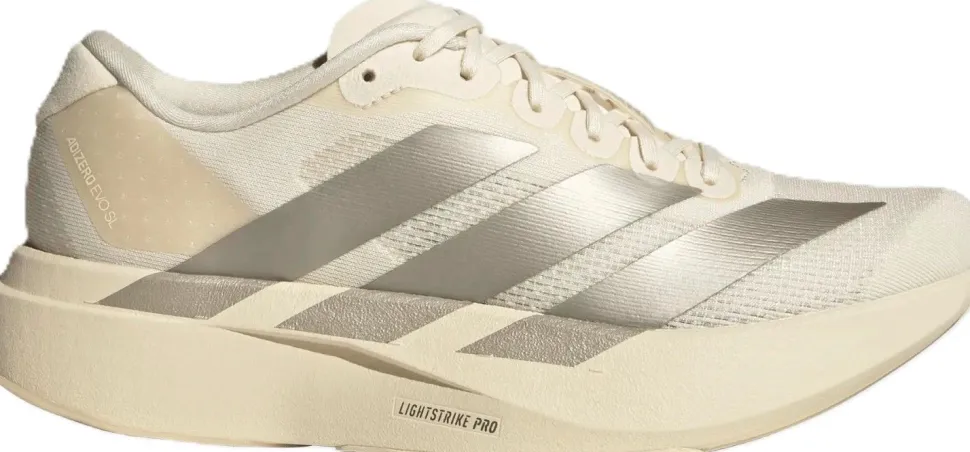 Adidas Women's Adizero Evo SL Wonder White/Cyber Metallic/Warm Vanilla