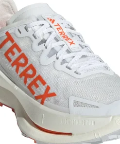 Adidas Women's Terrex Agravic Speed Ultra Trail Running Shoes Cloud White/Impact Orange/Dash Grey
