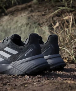 Adidas Women's Terrex Soulstride RAIN.RDY Trail Running Shoes Core Black/Crystal White/Grey Four