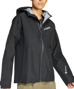 Adidas Women's Terrex Techrock 3L Gore-Tex Performance Jacket Black