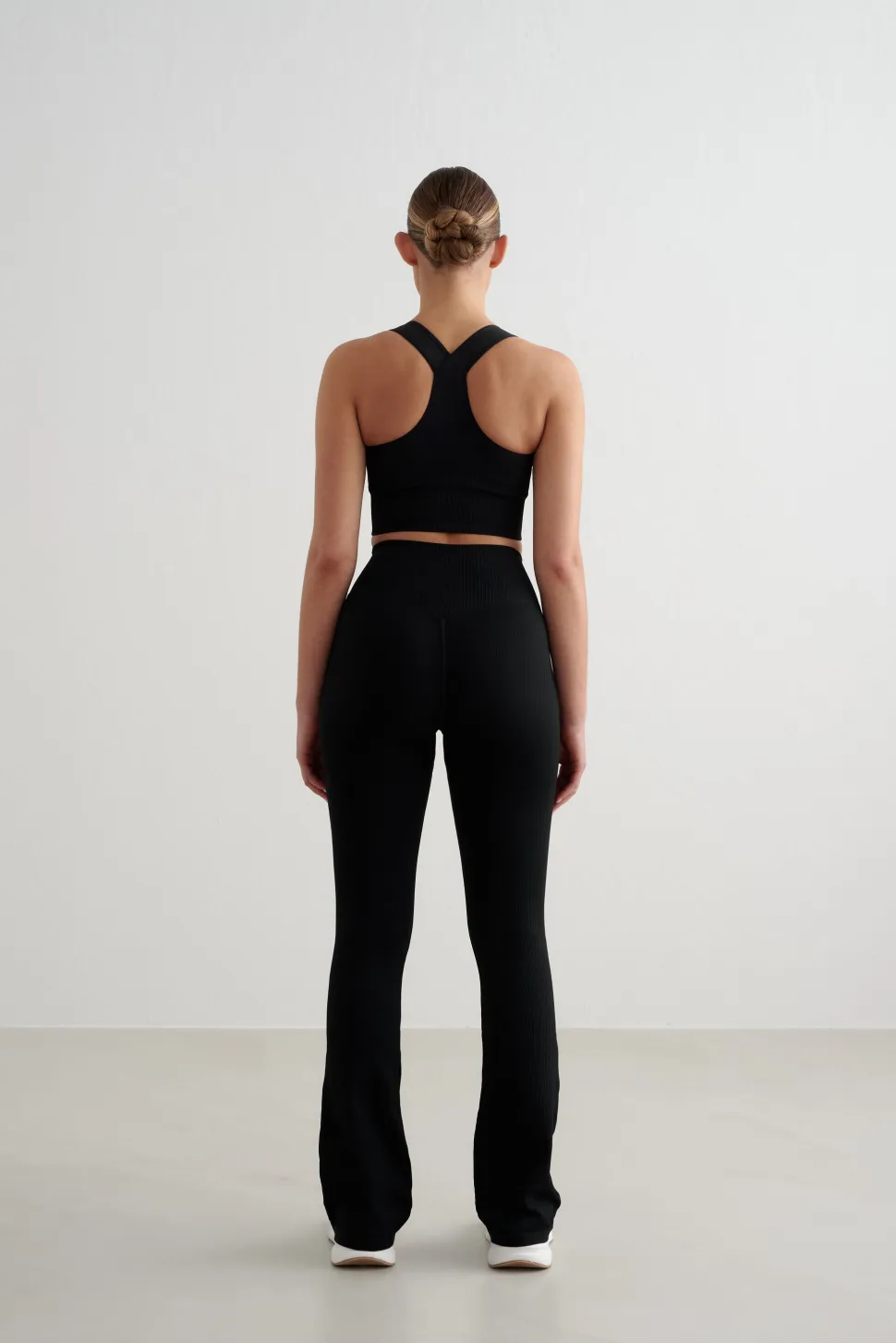 Aim'n Women's High Support Ribbed Bra Black