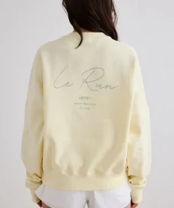 Aim'n Women's Le Run Running Sweatshirt Lemon White