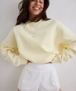 Aim'n Women's Le Run Running Sweatshirt Lemon White