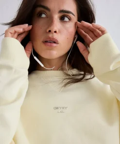 Aim'n Women's Le Run Running Sweatshirt Lemon White