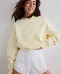 Aim'n Women's Le Run Running Sweatshirt Lemon White