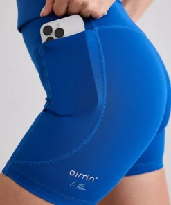 Aim'n Women's Running Midi Biker Shorts Azure
