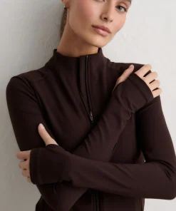Aim'n Women's Sense Zip Jacket Chocolate